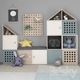 Furniture for childrens room with decor